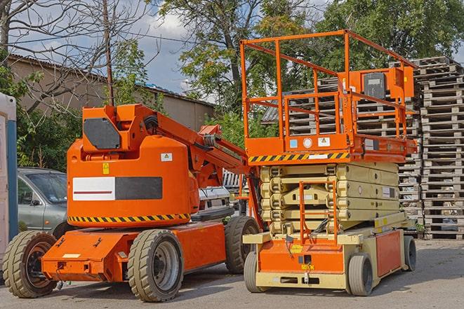 warehouse worker operating forklift for inventory management in Edwall, WA